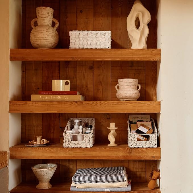 Granny Says Wicker Baskets With Lids, Woven Storage Basket With Lid | Woven Baskets With Lids, Wicker Baskets For Storage, Decorative Storage Boxes, Woven Stackable Basket with Lid for Organizing - Image 8