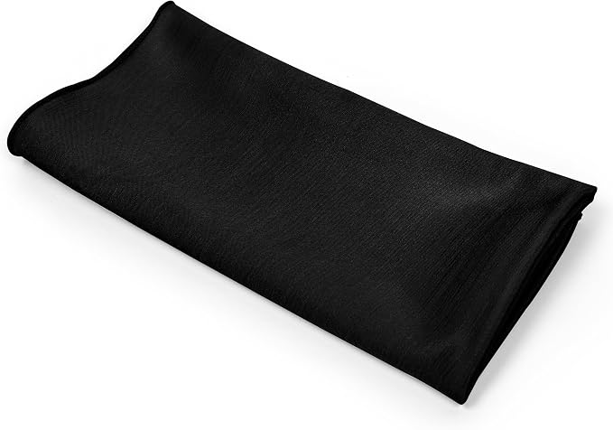 17 x 17-Inch Shantung Satin Cloth Napkins, Black Set of 36 - Image 9
