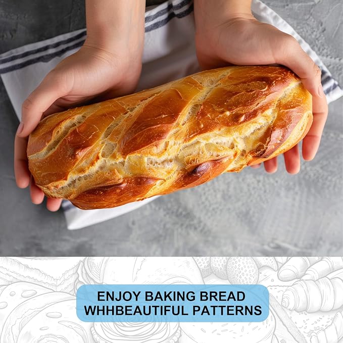 3Pcs Banneton Bread Proofing Basket, 10 inch Oval Banneton Basket,Sourdough Proofing Basket,Bread Bowl Handmade Rattan Baskets and Liners for Professional & Home Sourdough Bread Baking - Image 7