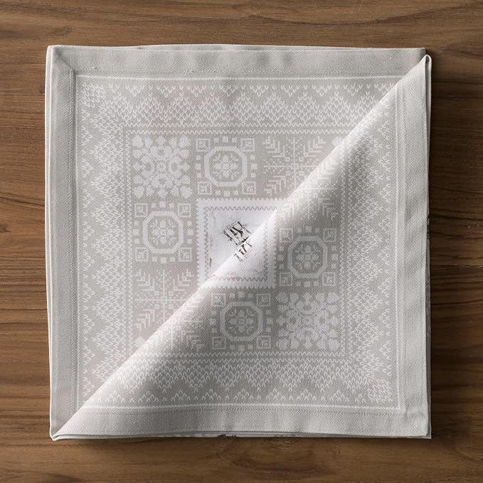 Maison d' Hermine Cloth Napkins Set of 4 Reusable 100% Cotton (20" x 20") | Everyday Square Napkins Cloth Washable Dinner Wedding Restaurant Hotel Kitchen Thanksgiving Christmas - Cozy Christmas - Image 9