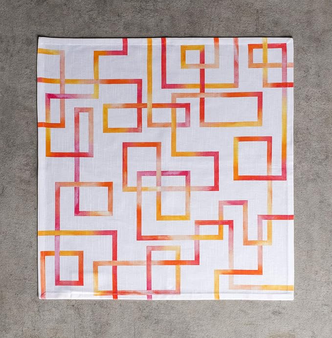 Maison d' Hermine Cloth Napkins Set of 4 Reusable 100% Cotton (20" x 20") | Everyday Square Napkins Cloth Washable Dinner Party Wedding Restaurant Hotel Kitchen Spring Summer - Summer Maze - Image 9