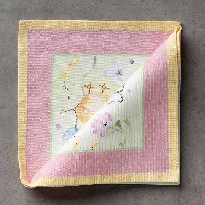 Maison d' Hermine Cloth Napkins Set of 4 Reusable 100% Cotton (20" x 20") | Everyday Square Napkins Cloth Washable Dinner Party Wedding Restaurant Hotel Kitchen Spring Summer - Easter Zest - Image 9