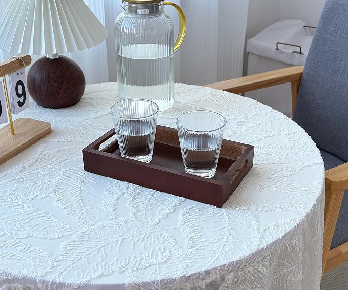3 Pack Small Serving Mini Tray with Handles - 9.8 Inch Bamboo Tray | Rectangular Tray for Coffee Table, Kitchen Counter, Ottoman | Decorative Organizer for Drinks, Snacks, Bathroom Essentials - Image 9