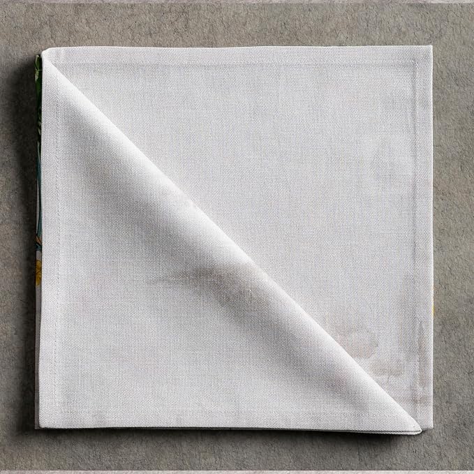 Maison d' Hermine Cloth Napkins Set of 4 Reusable 100% Cotton (20" x 20") | Everyday Square Napkins Cloth Washable Dinner Party Wedding Restaurant Hotel Kitchen Spring Summer - Basse Cour - Image 9