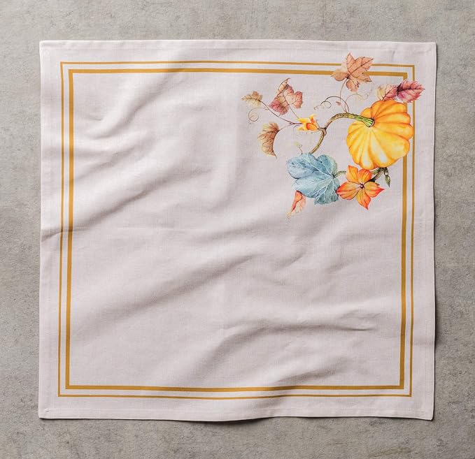 Maison d' Hermine Cloth Napkins Set of 4 Reusable 100% Cotton (20" x 20") | Everyday Square Napkins Cloth Washable Dinner Wedding Restaurant Hotel Kitchen Thanksgiving Christmas - Potiron - Image 9