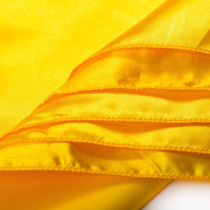 MDS® Pack of 100 Satin Napkins 12 x 12 Inch, Soft Silky Reusable Cloth Dinner Table Napkins for Wedding Décor, Reception, Birthday, Parties, Banquets, Catering, Restaurants & Hotel - Yellow Gold - Image 6