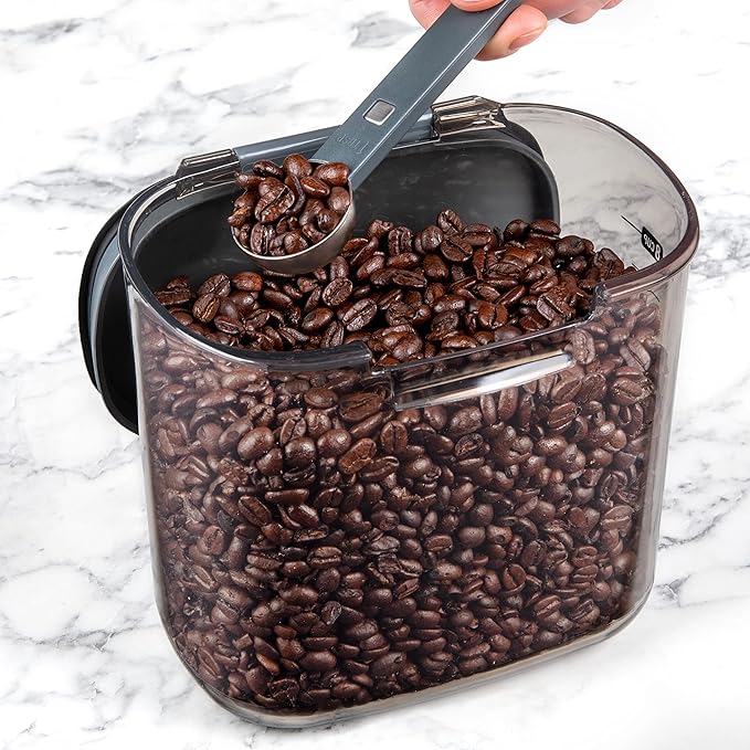 Progressive International ProKeeper+ Clear Plastic Airtight Food Baker's Kitchen Storage Organization Container Canister Set with Magnetic Accessories, 2- Piece Set (Coffee 2-Quart) - Image 4