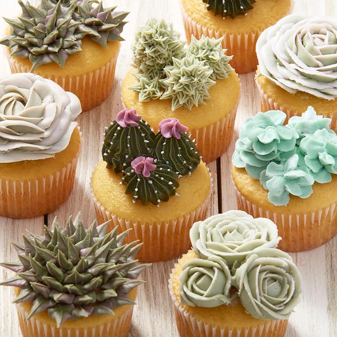 Wilton Piping Tip Set, Cupcake Decorating, 9-Piece with Carrying Case | 9-Piece Stainless Steel Tip Set with Carrying Case for Piping Rosettes, Stars & Swirls on Cupcakes & Layer Cakes - Image 6