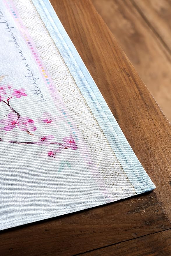 Maison d' Hermine Blossom in Spring Bundle Set 100% Cotton Set of 4 Napkins (20 Inch by 20 Inch) and Set of 4 Place Mats (13 Inch by 19 Inch) - Image 9