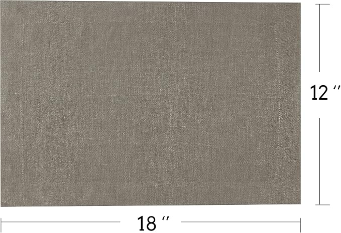 KNOKNO Home Pure Hemp Placemats 18 x 12 Inch Set of 4 Handcrafted with Mitered Corners Natural Fabric,Machine Washable Table Mats for Dining Tables (Moss Green, Placemats | Set of 4) - Image 11