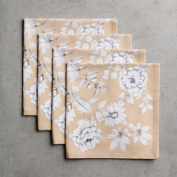 Maison d' Hermine Cloth Napkins Set of 4 Reusable 100% Cotton (20" x 20") | Everyday Square Napkins Cloth Washable Dinner Wedding Restaurant Hotel Kitchen Thanksgiving Christmas - Pretty Autumn - Image 9