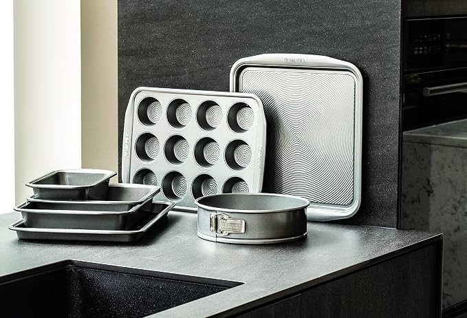 Circulon Momentum Bakeware Carbon Steel Non-Stick 3pc Cake Baking Set-Grey - Image 8