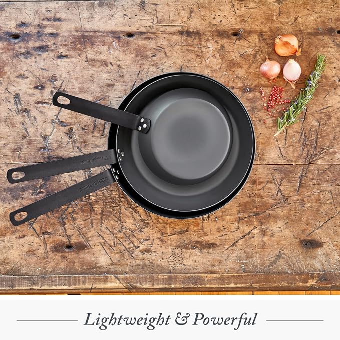 Merten & Storck 8" Pre-Seasoned Carbon Steel Frying Pan Skillet | Natural Nonstick with Use, Induction & All Stovetop Suitable, Grill & Campfire Safe, Even Heating, Indoor/Outdoor Use - Image 8