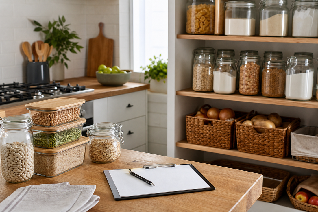 Unbranded repeatable routine scene featuring practical kitchen inventory