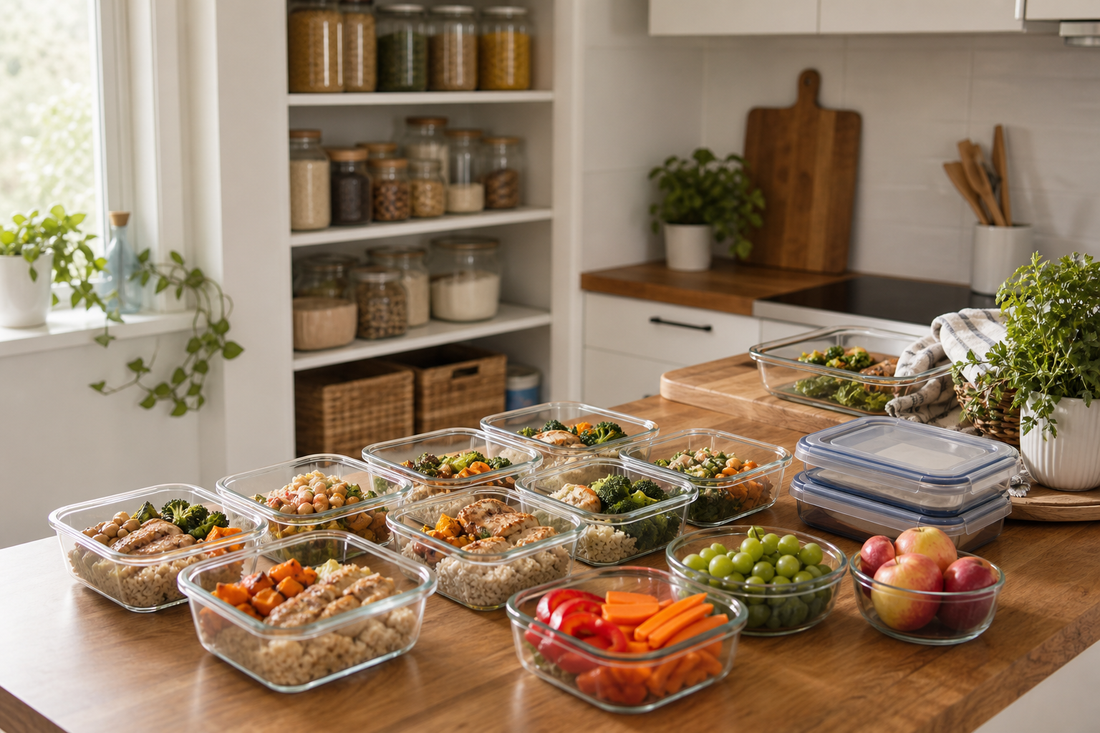 Unbranded practical sequence scene featuring practical meal-preparation efficiency