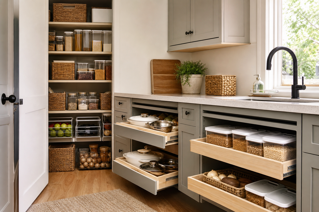 Unbranded orderly inspection setup featuring practical storage systems