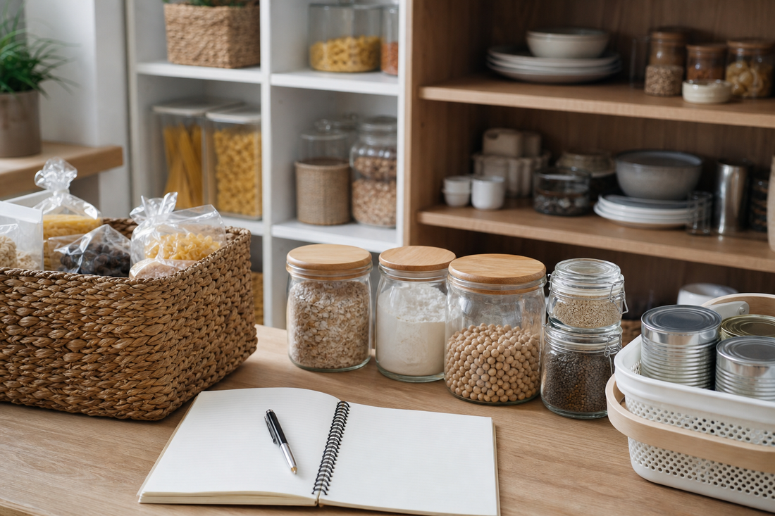 Unbranded practical sequence scene featuring practical kitchen inventory
