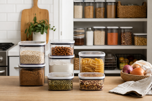Unbranded practical sequence scene featuring practical food storage