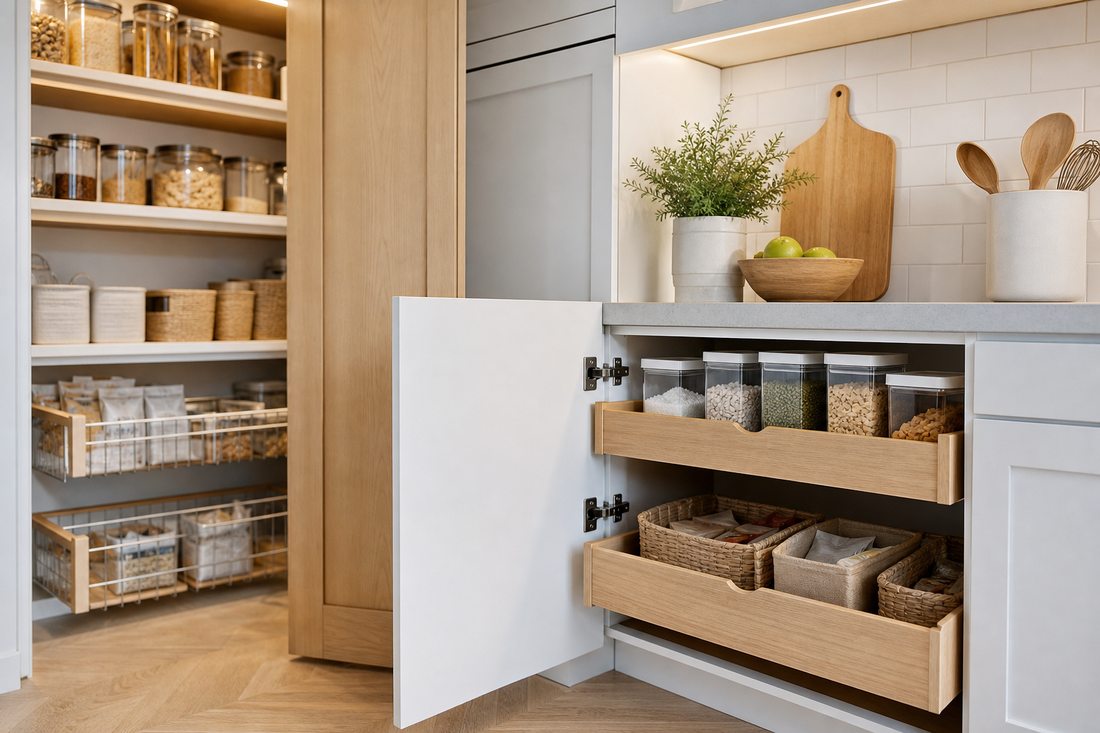 Unbranded orderly inspection setup featuring practical cabinet organization