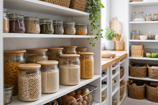 Unbranded repeatable routine scene featuring practical food storage