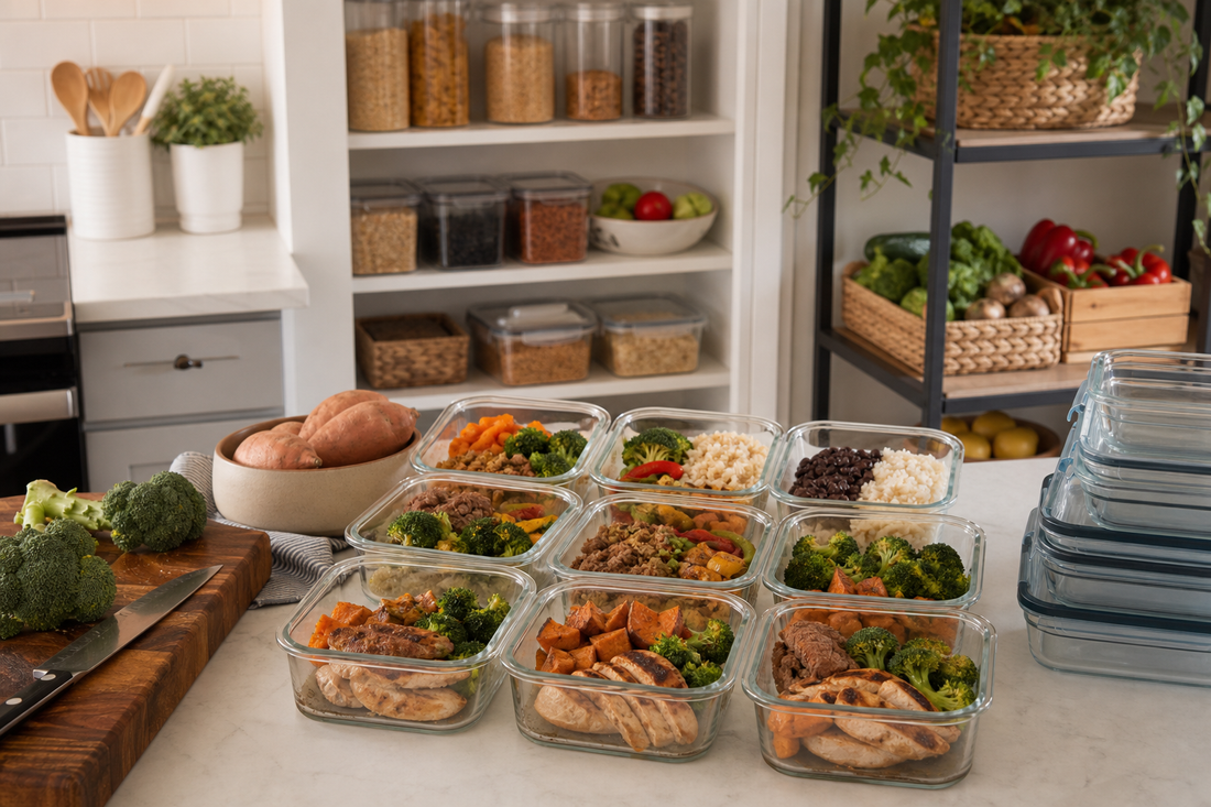 Unbranded repeatable routine scene featuring practical meal-preparation efficiency