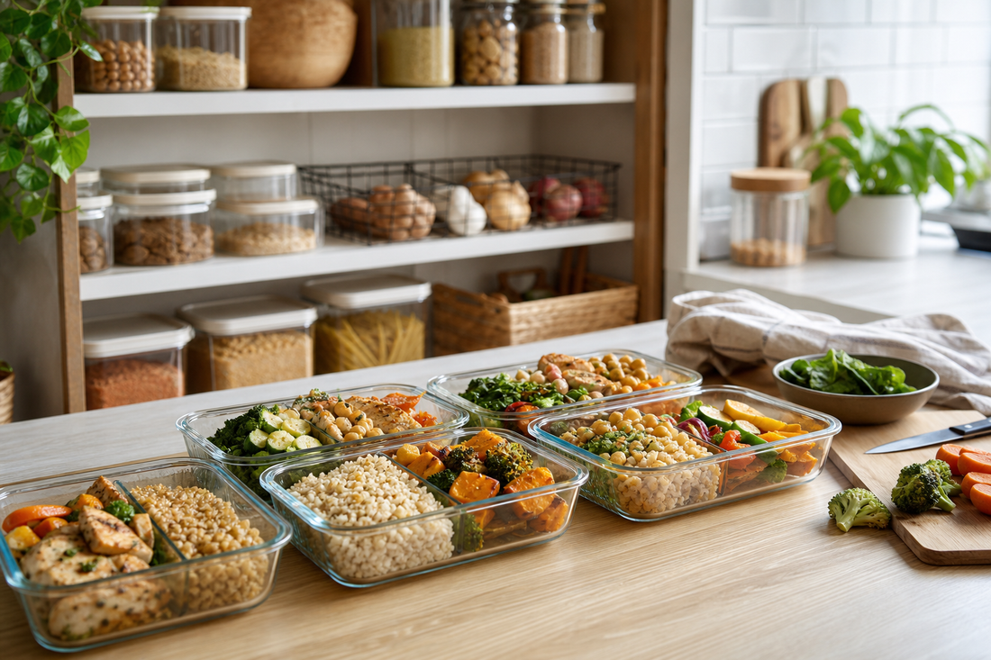 Unbranded close editorial detail featuring practical meal-preparation efficiency
