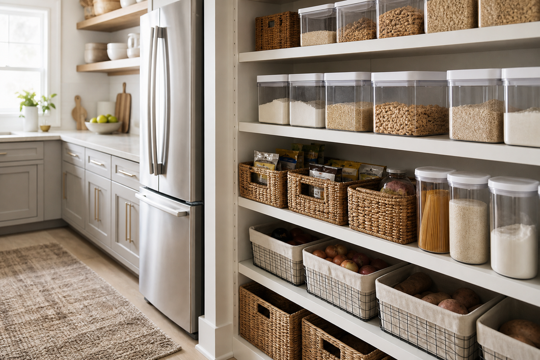 Unbranded repeatable routine scene featuring practical storage systems