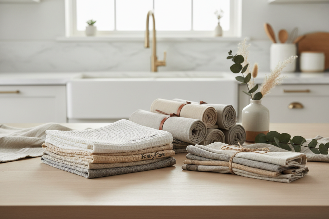 Kitchen and table linens - premium towels, napkins, and tablecloths
