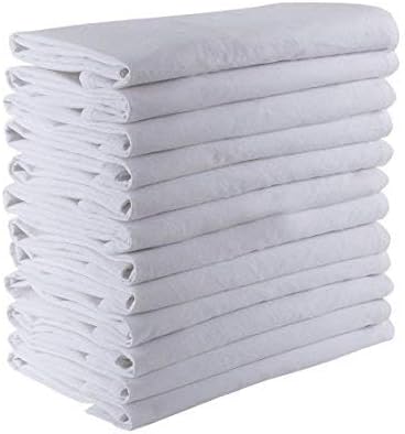 100% Cotton Flour Sack Towels – 50 Pack, 27x27 Inches, White, Lint-Free, Pre-Washed, Hemmed Edges – Reusable Kitchen Towels for Cleaning, Embroidery, Printing & Crafts - White - Image 6
