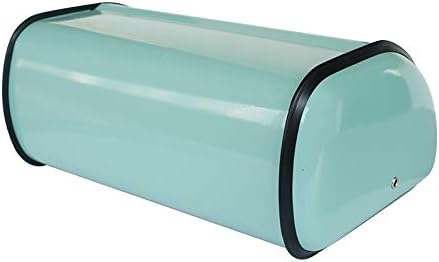 SOTECH Metal Bread Box Roll Top Vintage Breadbox for Kitchen Countertop Retro Bread Bin Holder Counter Farmhouse Bread Storage Container Blue - Image 3