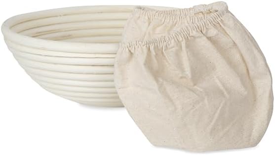 8" Round Banneton Proofing Basket with Cloth Liner - Premium Artisan Rattan Bread Proofing Basket for Sourdough, Artisan Boules & Brotform Dough Rising by The Lucky Clover Trading - Image 8