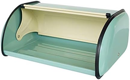 SOTECH Metal Bread Box Roll Top Vintage Breadbox for Kitchen Countertop Retro Bread Bin Holder Counter Farmhouse Bread Storage Container Blue - Image 2
