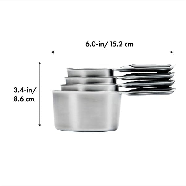 OXO Good Grips 4 Piece Stainless Steel Measuring Cups with Magnetic Snaps - Image 7