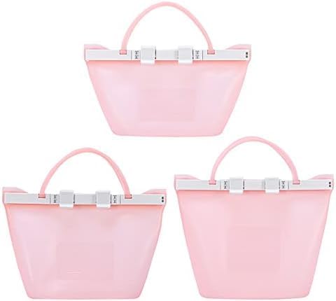 Reusable Silicone Leakproof Food Storage SnapBags Airtight Odorless Bag Stand-Up Bags Flat Bottom Reusable Ziplock Freezer Bag, Dishwasher Safe Bags Reusable Sous Vide Bags by WISELLYReusableProducts