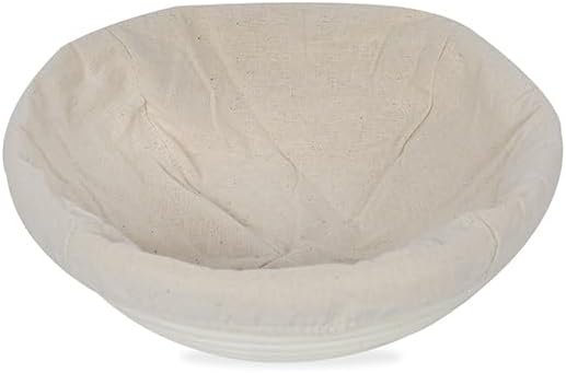 8" Round Banneton Proofing Basket with Cloth Liner - Premium Artisan Rattan Bread Proofing Basket for Sourdough, Artisan Boules & Brotform Dough Rising by The Lucky Clover Trading - Image 7