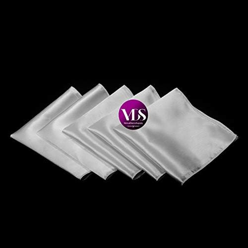 VDS - 75 Pieces | Satin Napkins 12 x 12 Inch Square | Kitchen & Dinner Table Napkins Cloths Handkerchief for Restaurant Bistro Wedding Christmas Birthday Party Dinner Decoration (White) - Image 2