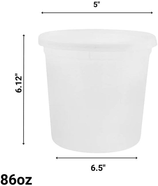 Heavyweight - 86oz - Clear Disposable Round Food Storage Deli Containers with Lids To-Go, Microwavable, Leak Proof, BPA-free : Set of 30 - Image 2