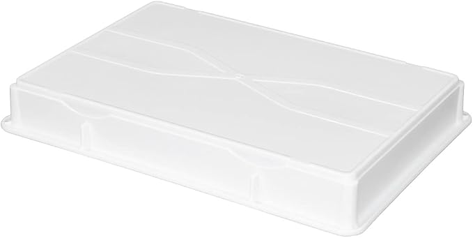26 x 18 x 3 Inch Proofing Boxes, 10 Rectangle Dough Boxes - Stackable, Dishwasher-Safe, White Plastic Pizza Dough Boxes, Durable, Lids Sold Separately - Image 9