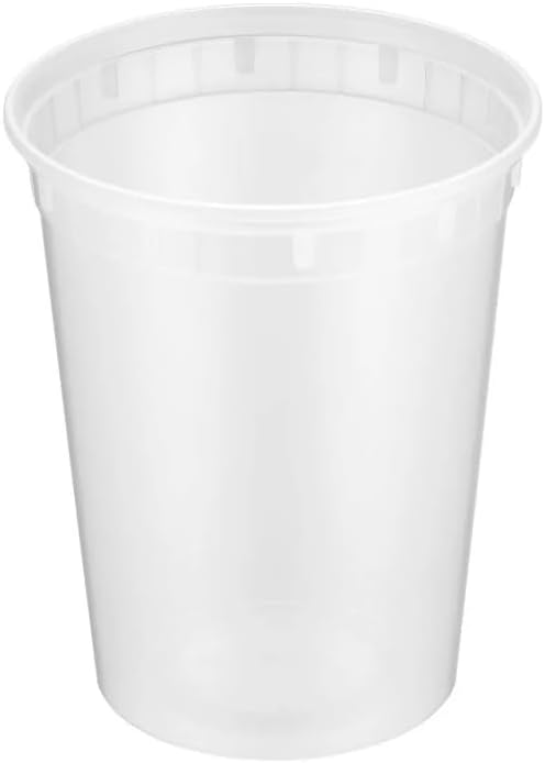 Reusable Plastic BPA-Free Food Storage Deli Container Leak‑Proof | 32oz, 24 set, Heavy Duty, Microwave, Freezer & Dishwasher Safe, Stackable - Image 8