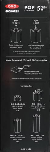 OXO Good Grips Storage Container Airtight | Stackable | For Pantry Organization | Dishwasher Safe | 5 Piece Set, Pack of 2 - Image 16