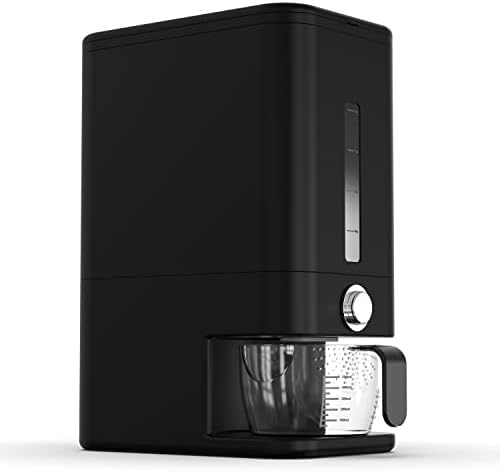 Rice Dispenser - 26.5 lbs Rice Storage Container with Measuring Cup, Rice Scoop & Sponge – Large Cereal Grain Bucket with Scale for Kitchen Pantry Organization, BPA-free, Airtight (Black) - Image 2