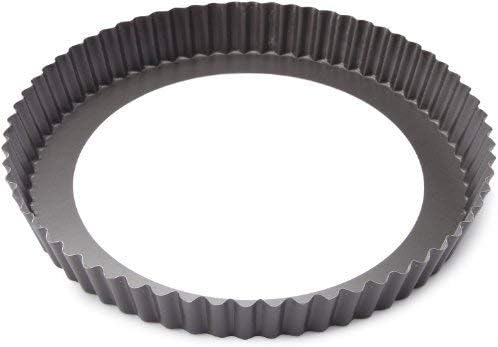 Patisse Round Quiche Pan non-stick with Removable Bottom 02948 diam. 11" (28 cm) and 1-3/16" (3 cm) Deep/High Charcoal Gray color - Image 3