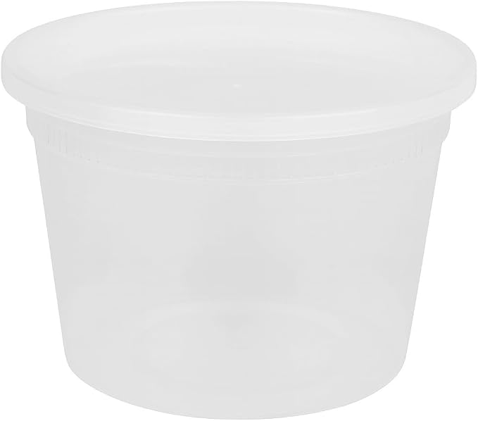 Reusable Plastic BPA-Free Food Storage Deli Container Leak‑Proof | 16oz, 50 set, Heavy Duty, Microwave, Freezer & Dishwasher Safe, Stackable - Image 9