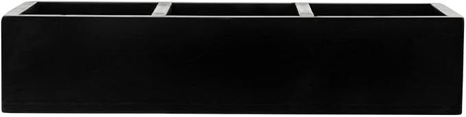 Restaurantware-9.5 x 4.25 x 2 Inch Coffee Condiment Organizer, 1 Rectangle Creamer Organizer - 3 Compartments, Black Bamboo Coffee Accessory Caddy, Won't Chip, For Tea And Sugar Packets - Image 9