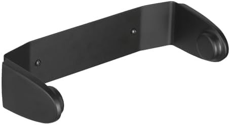 mDesign Metal Wall Mounted Paper Towel Holder Dispenser for Walls or Under Cabinet in Kitchen, Pantry, Cupboard, Sink Storage, Holds Jumbo Rolls - Omni Collection - Matte Black by mDesign