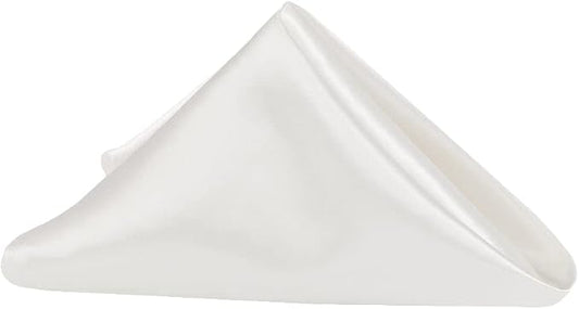 CVL 50 Pk, Satin Napkin 20"x20" Square Edge: Hemmed Material: 100% Polyester - Ivory by Unknown