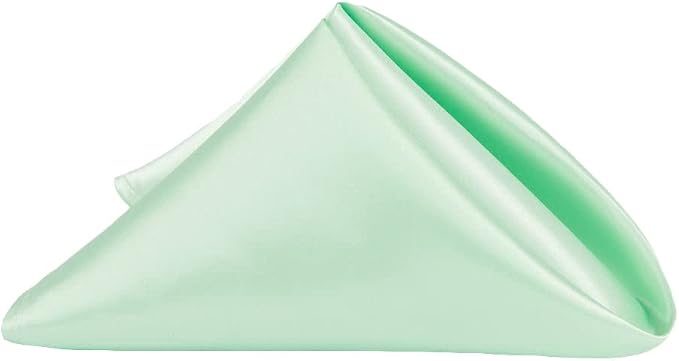 CVL 50 Pk, Satin Napkin 20"x20" Square Edge: Hemmed Material: 100% Polyester - Mint Green by Unknown