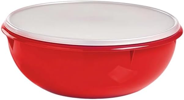 NewTupperware Fix N Mix Mixing Bowl with Lid (Red) | 1.7 Gallon / 6.5 L / 27-cup, BPA FREE by Unknown