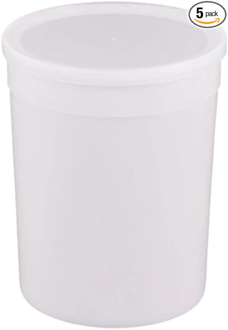 128oz BPA-Free Plastic Deli Containers with Leak-Proof Lids: 5CT by Unknown