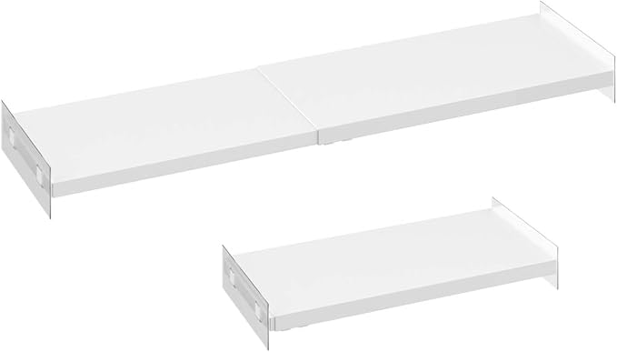 Expandable Closet Organizer Shelves, Adjustable Metal Storage Shelves Divider for Wardrobe Cupboard Kitchen (2 Pack, W:7.87" x L: 17" to 31") by SlimmKISS